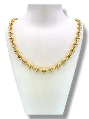 Мъжки златен синджир Gucci с обемни овални халки 14K RG12556