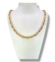 Мъжки златен синджир с масивна комбинирана плетка 14K RG12138