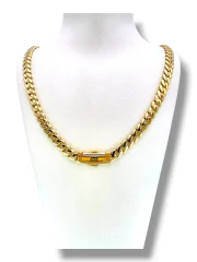 Мъжки златен синджир Monaco Chain с плътна визия и блясък 14К RG13090
