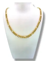 Мъжки златен синджир тип Фигаро класически стил 14K RG12559