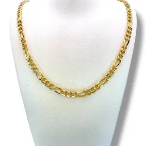 Мъжки златен синджир тип Фигаро класически стил 14K RG12559