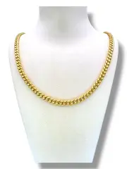 Мъжки златен синджир плоска плетка Панцер с канал 14K RG12560