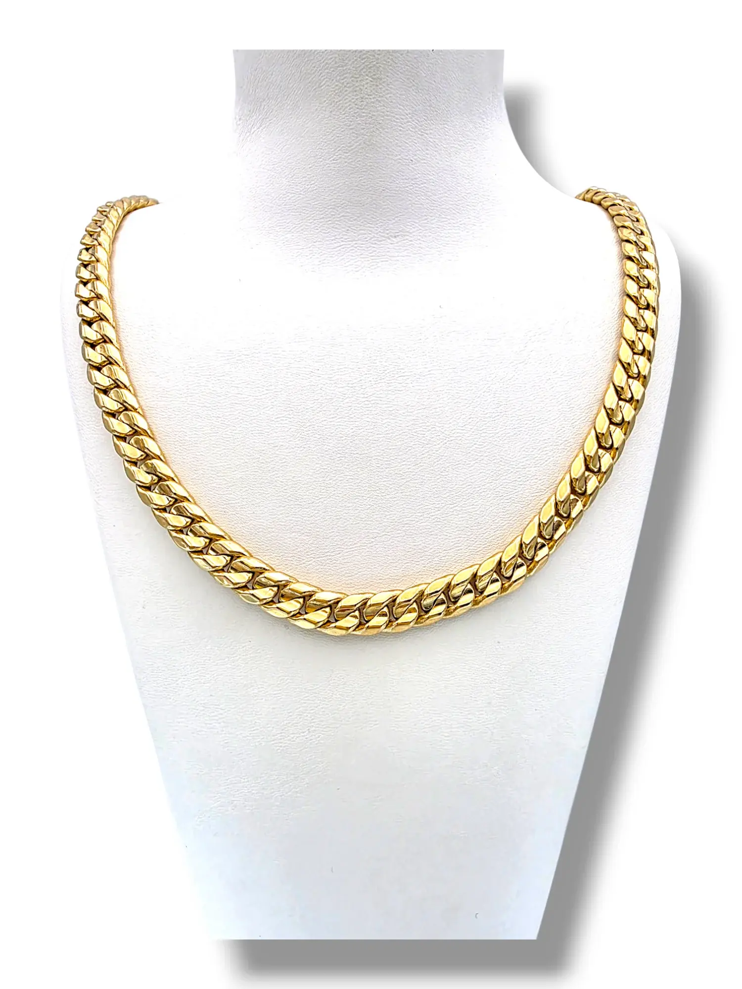 Мъжки златен синджир Панцер с широка плетка 14K RG13250