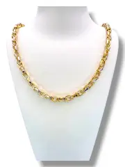 Златен синджир за мъж с акценти от бяло злато 14K RG11339