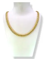 Мъжки златен синджир Панцер плоска плетка с канал 14K RG12604