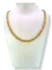 Мъжки златен синджир Фигаро 5+1 с канал 14K RG12605