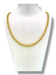 Луксозен синджир за мъж Rolo Chain с фина плетка и дискретен блясък 14K RG13080