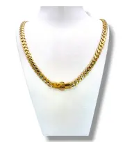 Мъжки златен синджир Monaco Chain с масивна закопчалка 14К RG11948