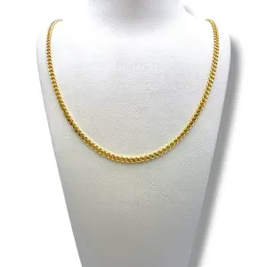 Мъжки златен синджир панцер класическа тънка плетка 14K RG12108