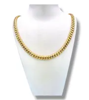 Класически мъжки златен синджир панцер елегантен 14K RG11633