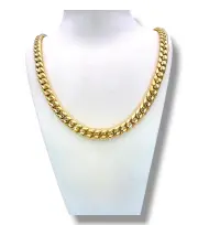 Мъжки златен синджир Панцер плоски звена с канал 14K RG11950