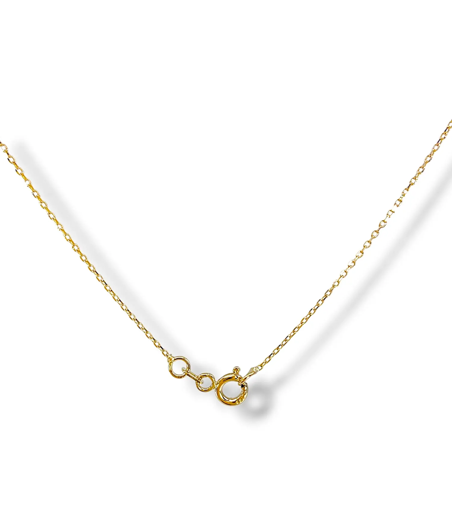 Тънко златно колие със слънце и циркони 14K RG12015