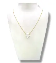 Тънко златно колие с висулка ръката на Фатима 14K RG11918