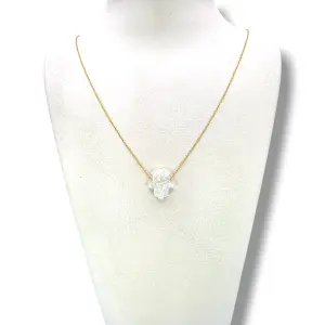 Тънко златно колие с висулка ръката на Фатима 14K RG11918