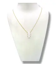 Изящно златно колие с детска фигура момиче 14K RG11921