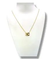 Тънко златно колие с емблема Chanel 14K RG11923