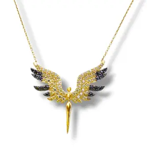 Ефектно дамско златно колие Феникс с ангелски крила 14K RG13180