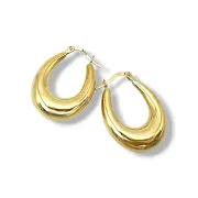 Висящи обеци с овална капковидна форма 14K RG10917