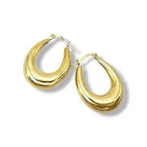 Висящи обеци с овална капковидна форма 14K RG10917