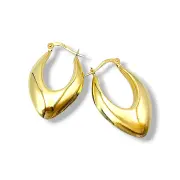 Висящи обеци с листовидна форма 14K RG10918
