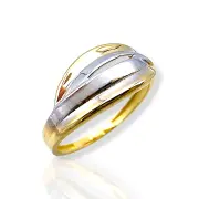 Златен дамски пръстен с плавни заоблени линии 14K RG10630