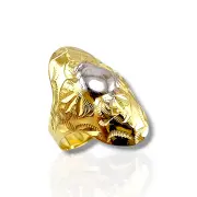 Дамски златен пръстен Бадем с топче 2.48гр м63 14К/585 RG8968