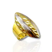 Дамски златен пръстен Бадем с листа 2.20гр м58 14К/585 RG8969