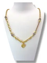 Елегантно 14К златно колие със сърце 10.00гр 45см RG10127