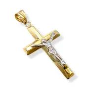 Златен кръст с разпятие в бяло злато 14K RG11999