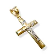 Златен кръст с разпятие и масивна изработка 14K RG12002