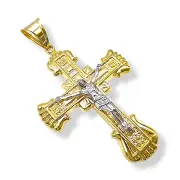Златен кръст с разпятие и орнаменти 14K RG10942