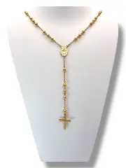 Мъжки златен синджир с кръст и медальон 14K GR10509