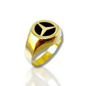 Мъжки пръстен златен със знак “Мерцедес” 3.63гр м65 14К/585 RG9130