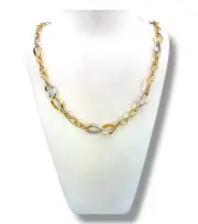 Златен синджир дамски с двойни овални звена 14K RG12057