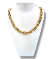Златен синджир дамски с масивни овални елементи 14K RG12061