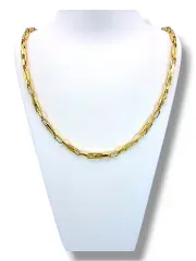 Златен синджир мъжки с правоъгълна плетка 14K RG10820