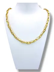 Златен синджир мъжки с фасетирани звена 14K RG10821