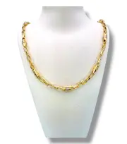 Солиден мъжки златен синджир с релефен дизайн 14K RG11774