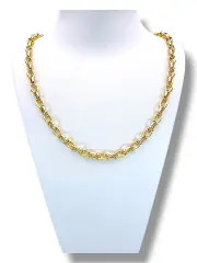 Златен синджир мъжки с квадратни халки 14K RG10825