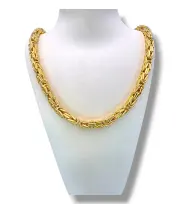 Елегантен мъжки златен синджир кралска плетка 14K RG11777
