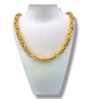 Масивен мъжки златен синджир кралска плетка луксозен 14K RG11778