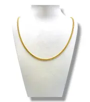 Златен синджир Панцер с плътни полирани звена 14K RG12121