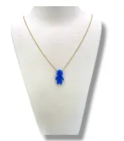 Златно колие с висулка момченце от син опал 14K RG11522