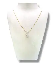 Елегантно златно колие с фигурка момченце от опал 14K RG11520