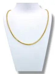 Златен синджир унисекс с релефна квадратна плетка 14K RG10806