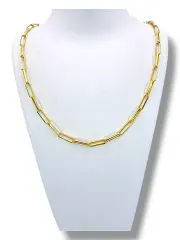 Златен синджир унисекс с правоъгълни звена 14K RG11067