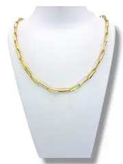 Златен синджир унисекс с лъскави халки 14K RG11068