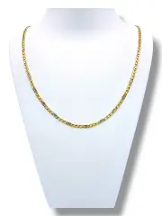 Златен синджир унисекс с лека извита плетка 14K RG10813