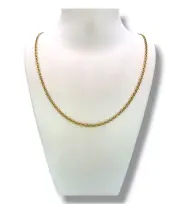 Златен синджир унисекс с класически овални звена 14K RG12248