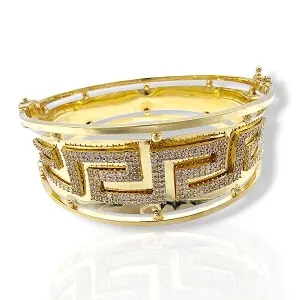 Златна гривна с циркониев блясък – злато втора ръка 14K RG10463